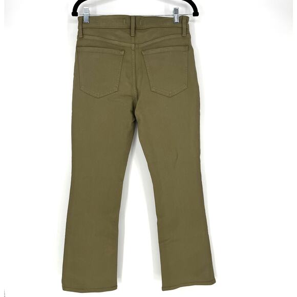 Madewell Kick Out Crop Jeans Coated Edition Distant Surplus Green Size 28 NWT - Picture 4 of 13